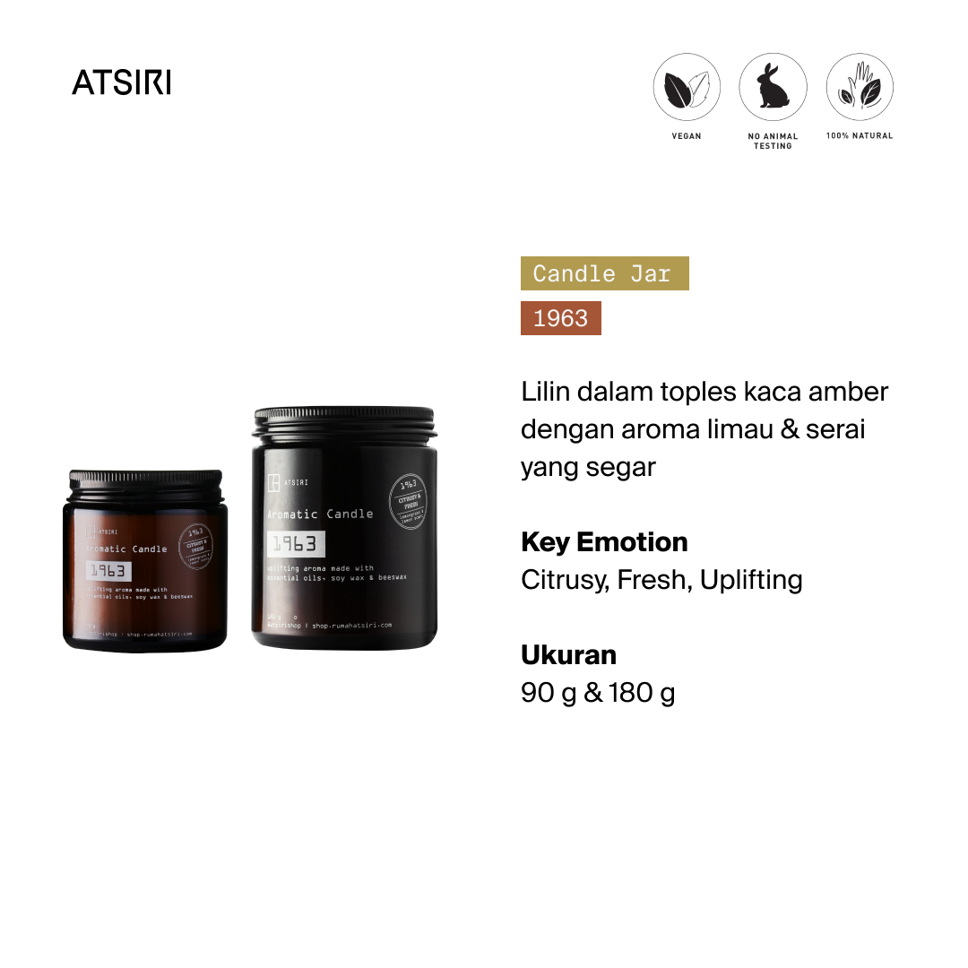 1963 Aromatic Jar Candles by Rumah Atsiri