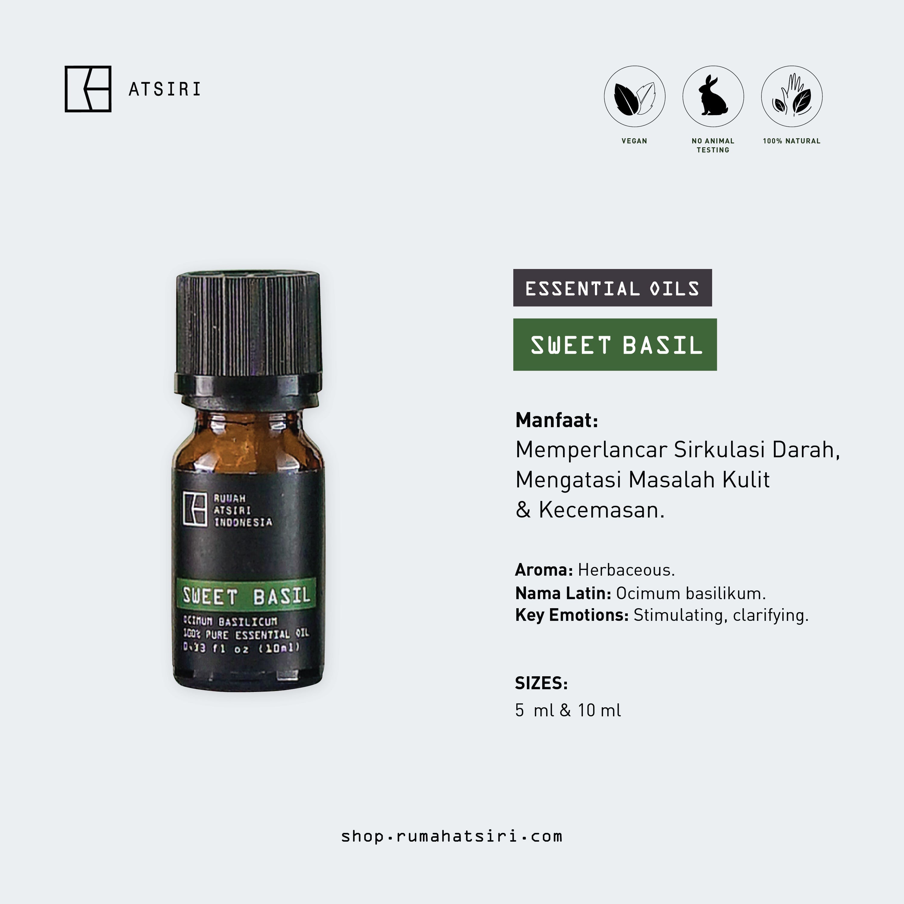 Sweet Basil Essential Oil Rumah Atsiri Atsiri Shop