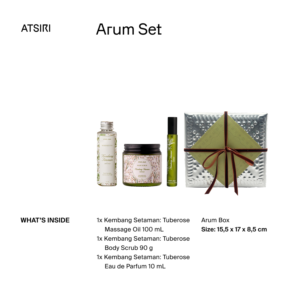 ATSIRI Arum Gift Set 3in1 Body Scrub Massage Oil Parfum