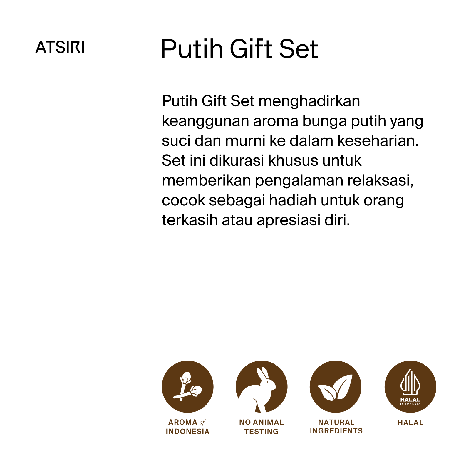 ATSIRI Putih Gift Set Paket Hadiah