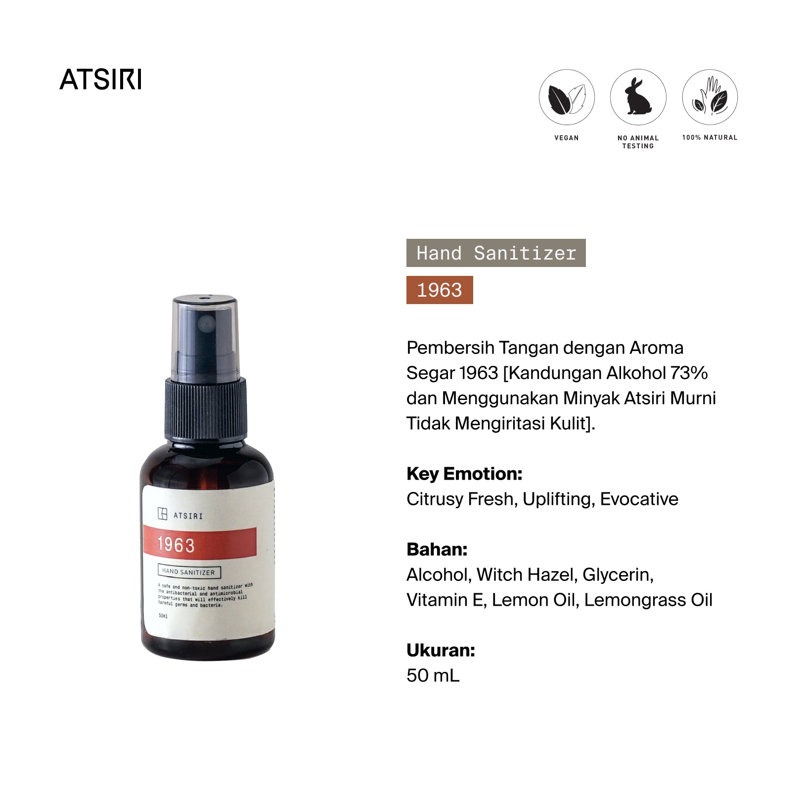 1963 Hand Sanitizer by Rumah Atsiri