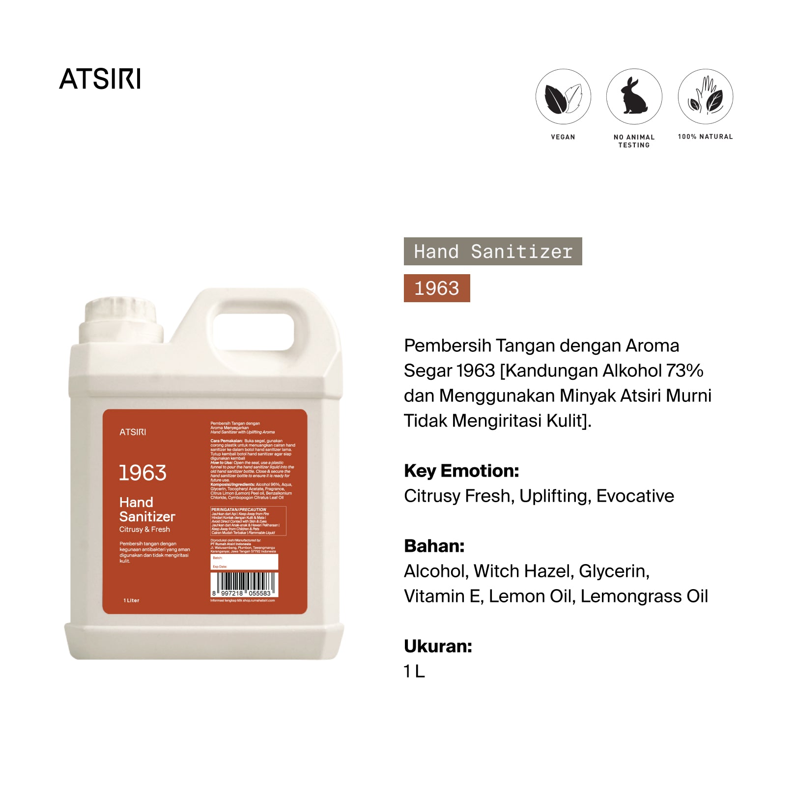 1963 Hand Sanitizer by Rumah Atsiri