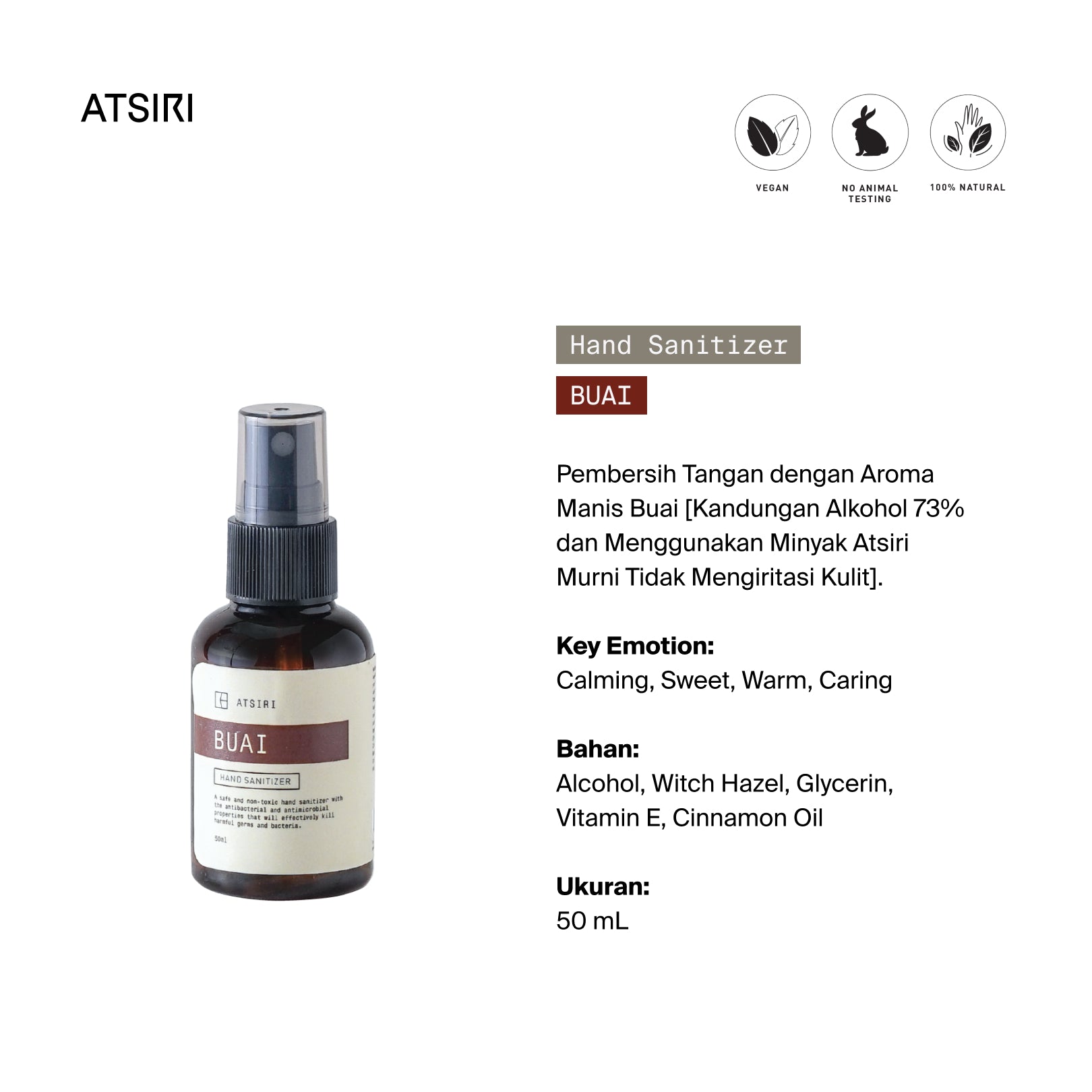 Buai Hand Sanitizer by Rumah Atsiri