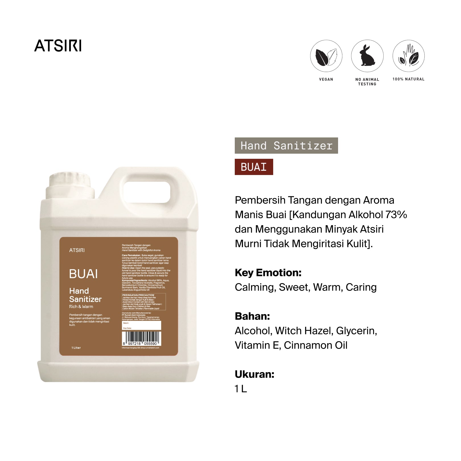 Buai Hand Sanitizer by Rumah Atsiri