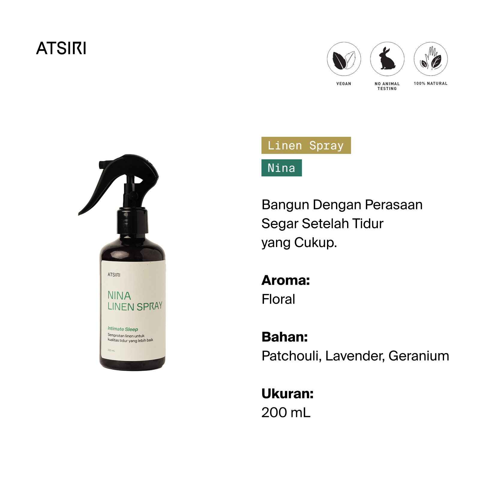 Nina Linen Spray dari Rumah Atsiri