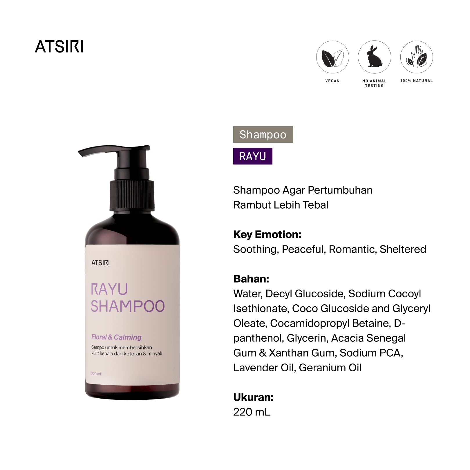 Rayu Shampoo by Rumah Atsiri