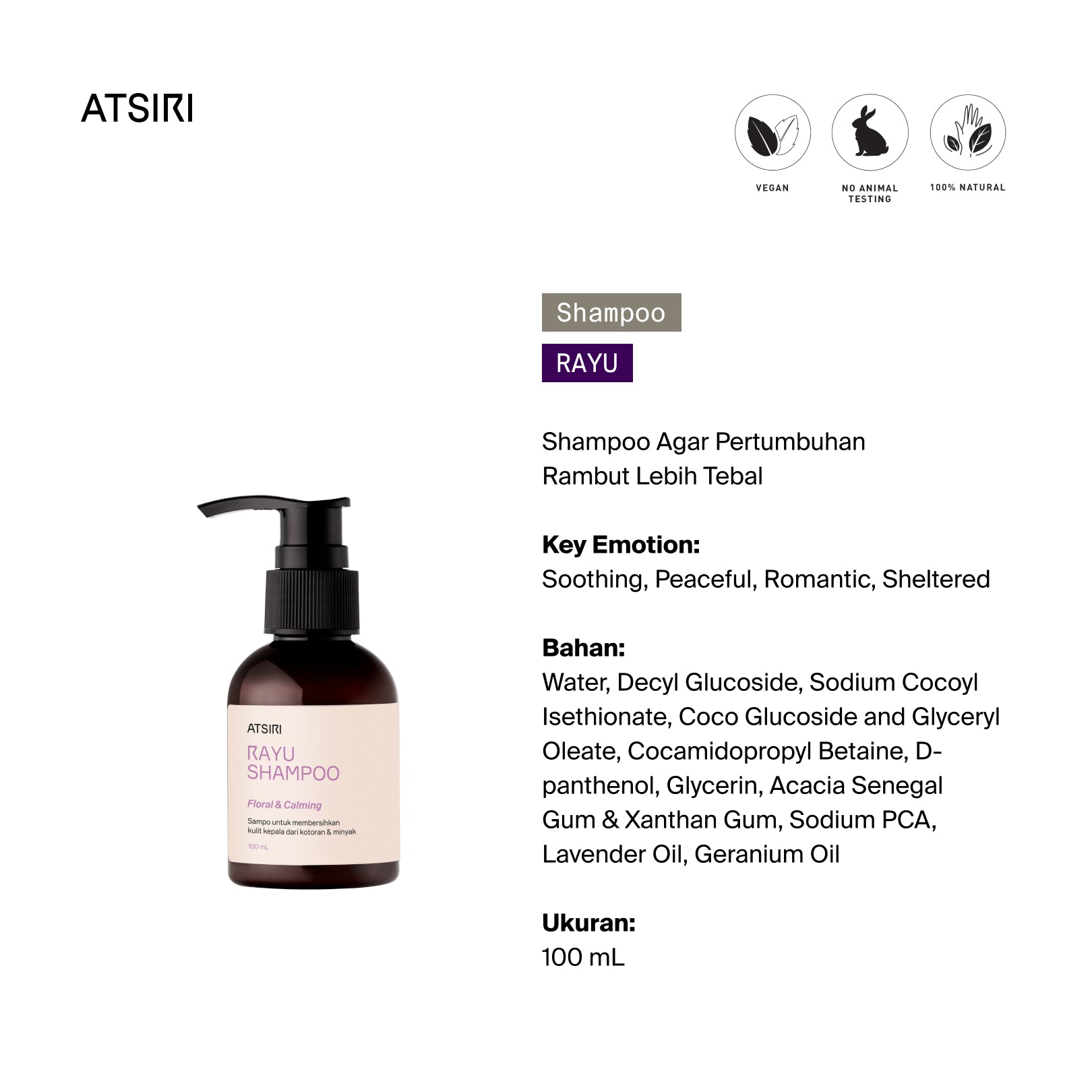 Rayu Shampoo by Rumah Atsiri