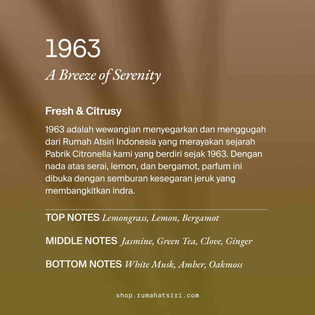 1963 Eau de Parfum by Rumah Atsiri