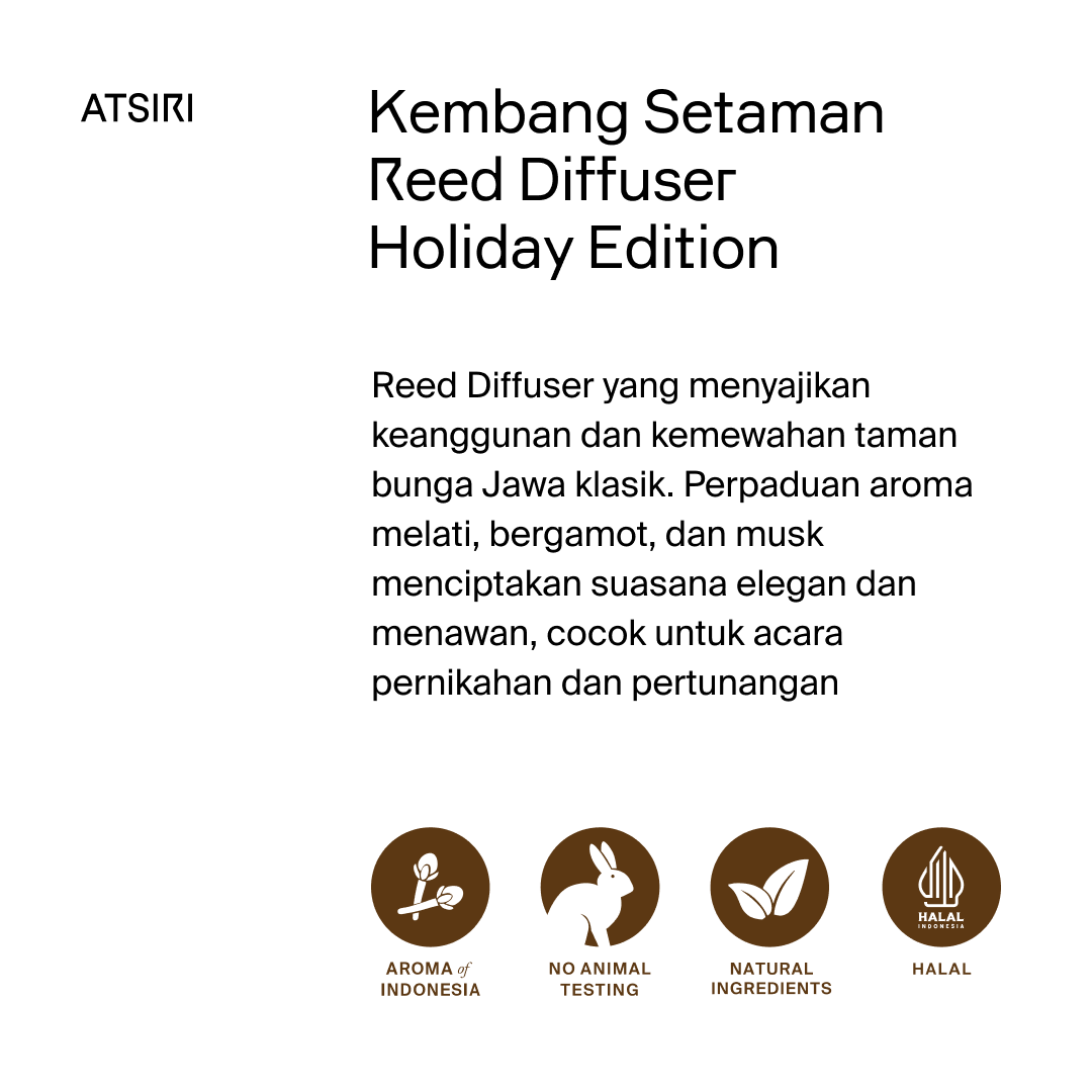 Rumah Atsiri Kembang Setaman Reed Diffuser Holiday Package