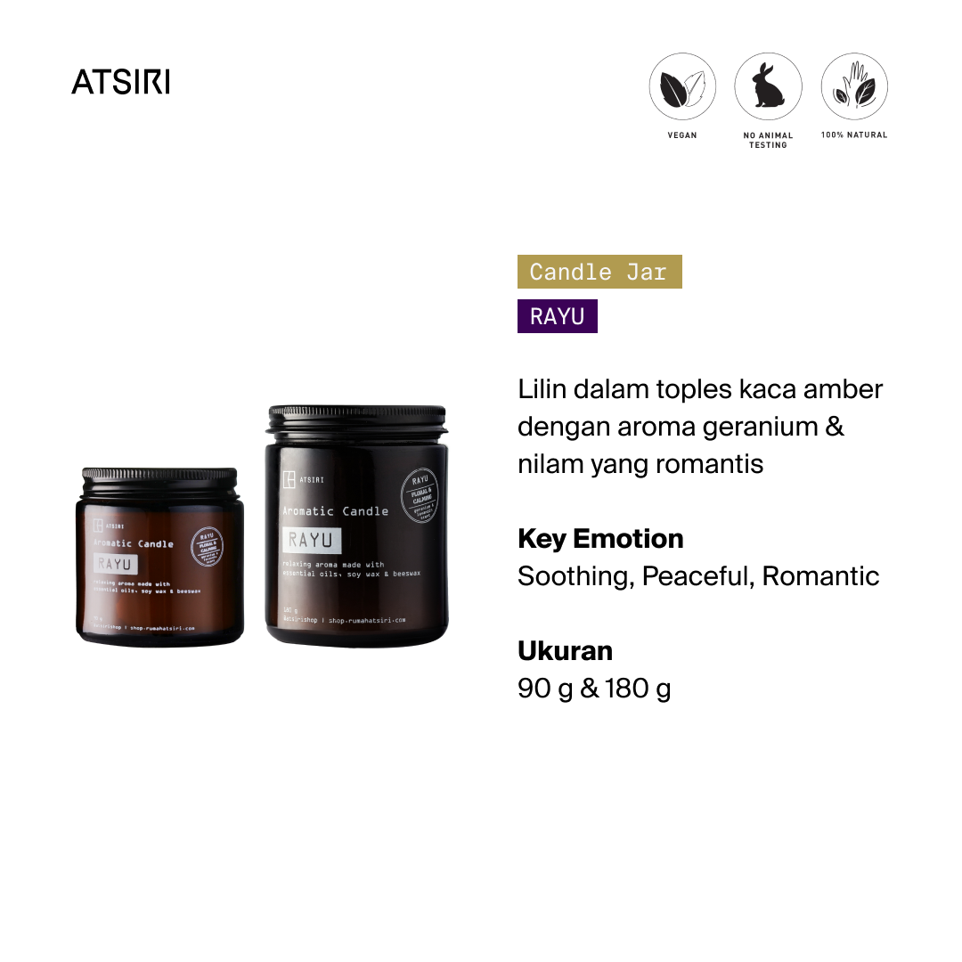 Rayu Aromatic Jar Candles by Rumah Atsiri