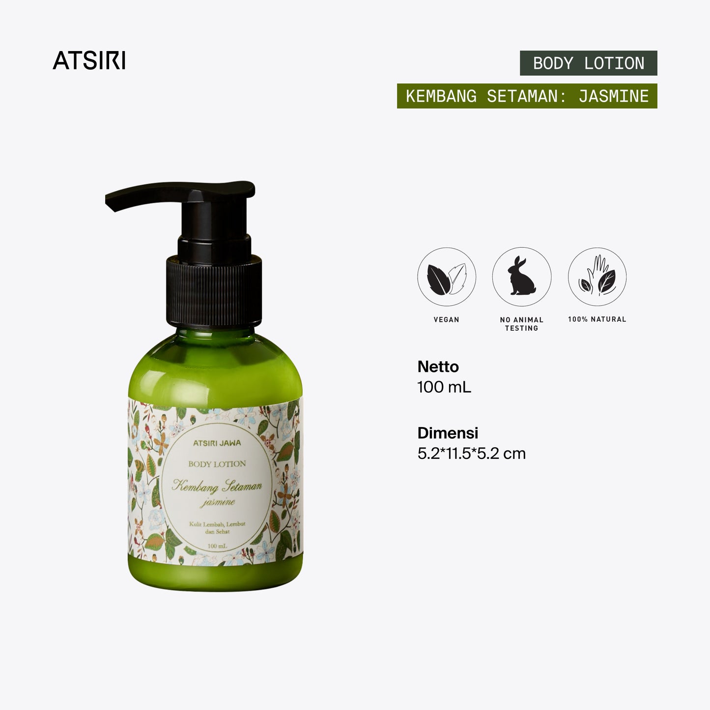 Jasmine Kembang Setaman Body Lotion by Atsiri Jawa