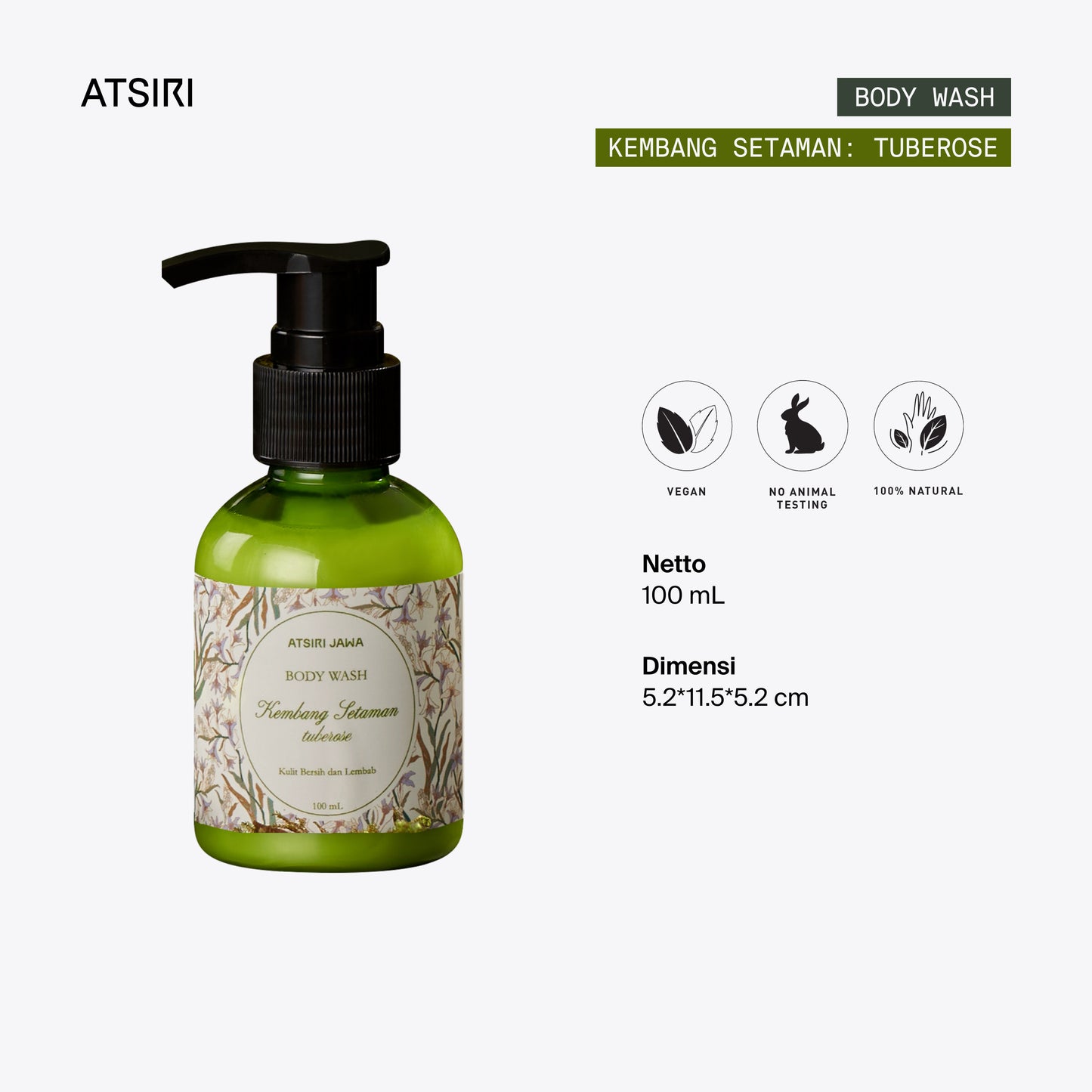 Tuberose Kembang Setaman Body Wash by Atsiri Jawa