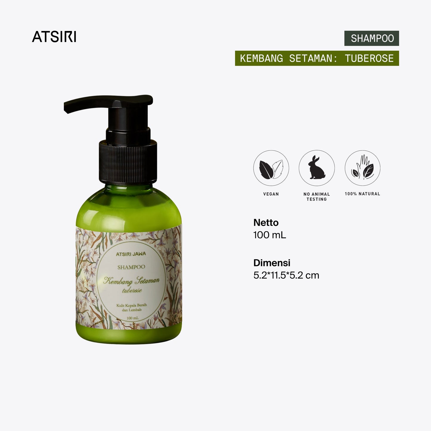 Tuberose Kembang Setaman Shampoo by Atsiri Jawa