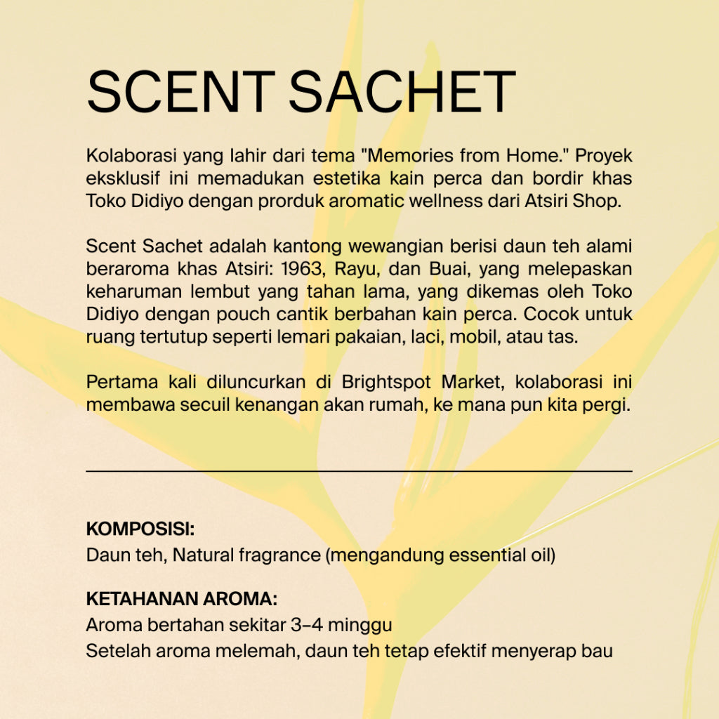 Rumah Atsiri X Tokodidiyo Scent Sachet Pocket Pengharum Ruangan