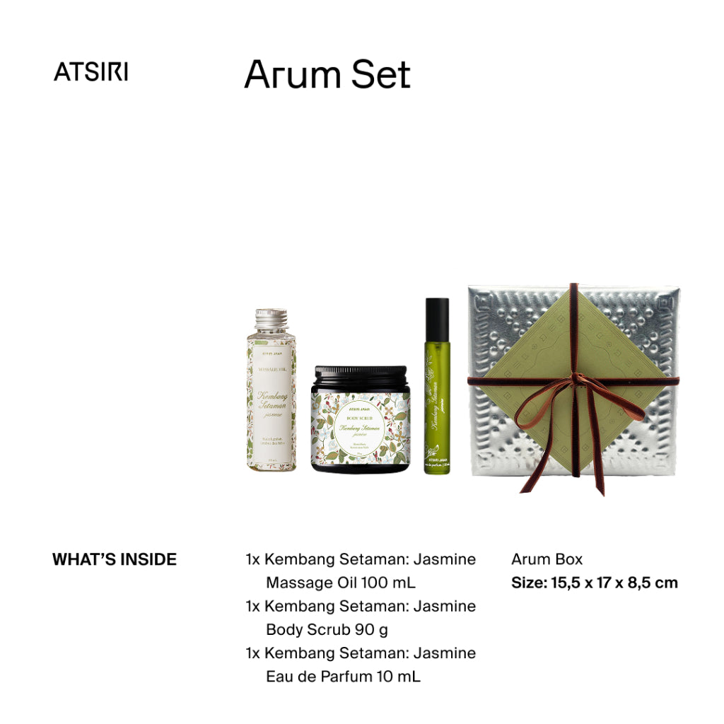 ATSIRI Arum Gift Set 3in1 Body Scrub Massage Oil Parfum