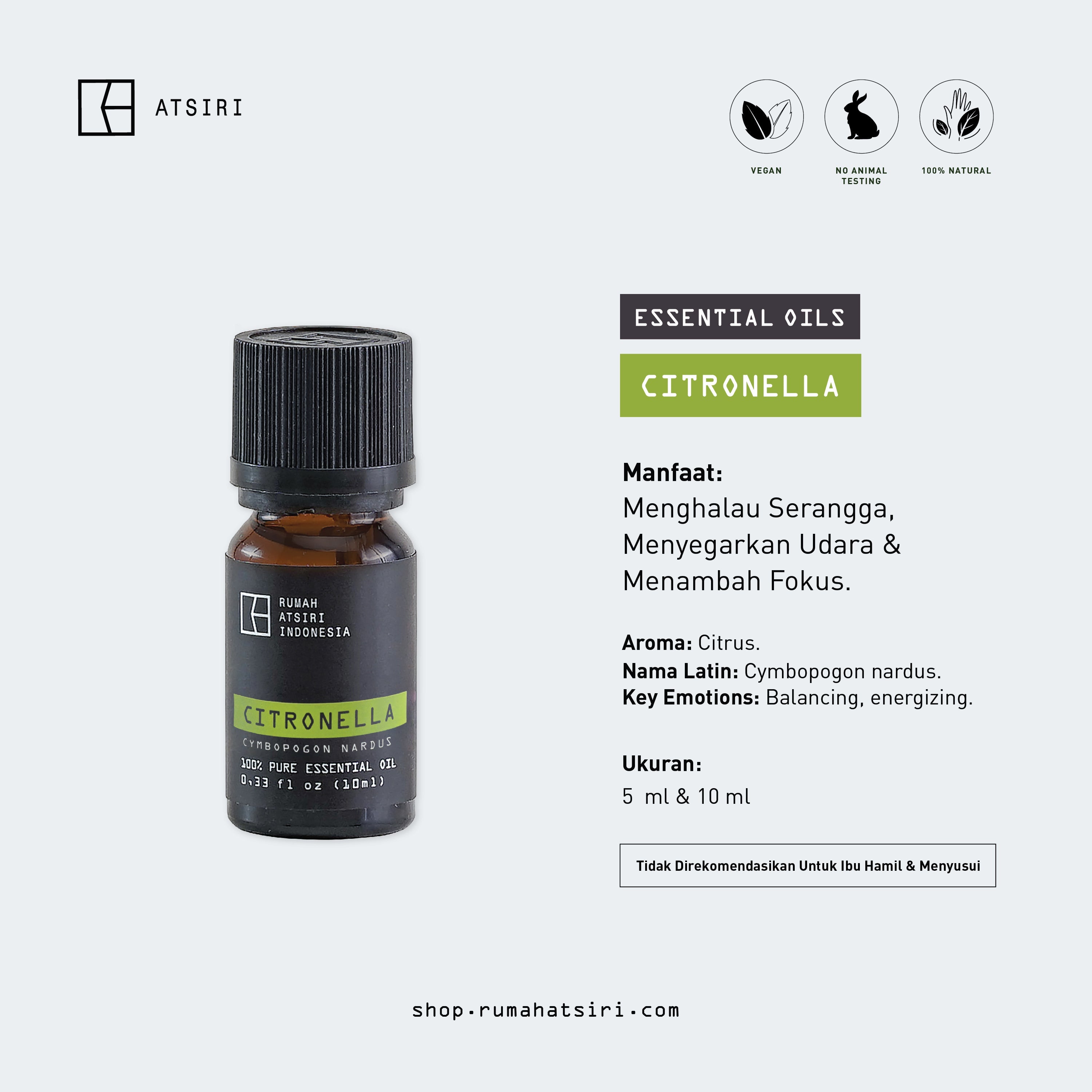 Citronella Essential Oil - Rumah Atsiri – Atsiri Shop