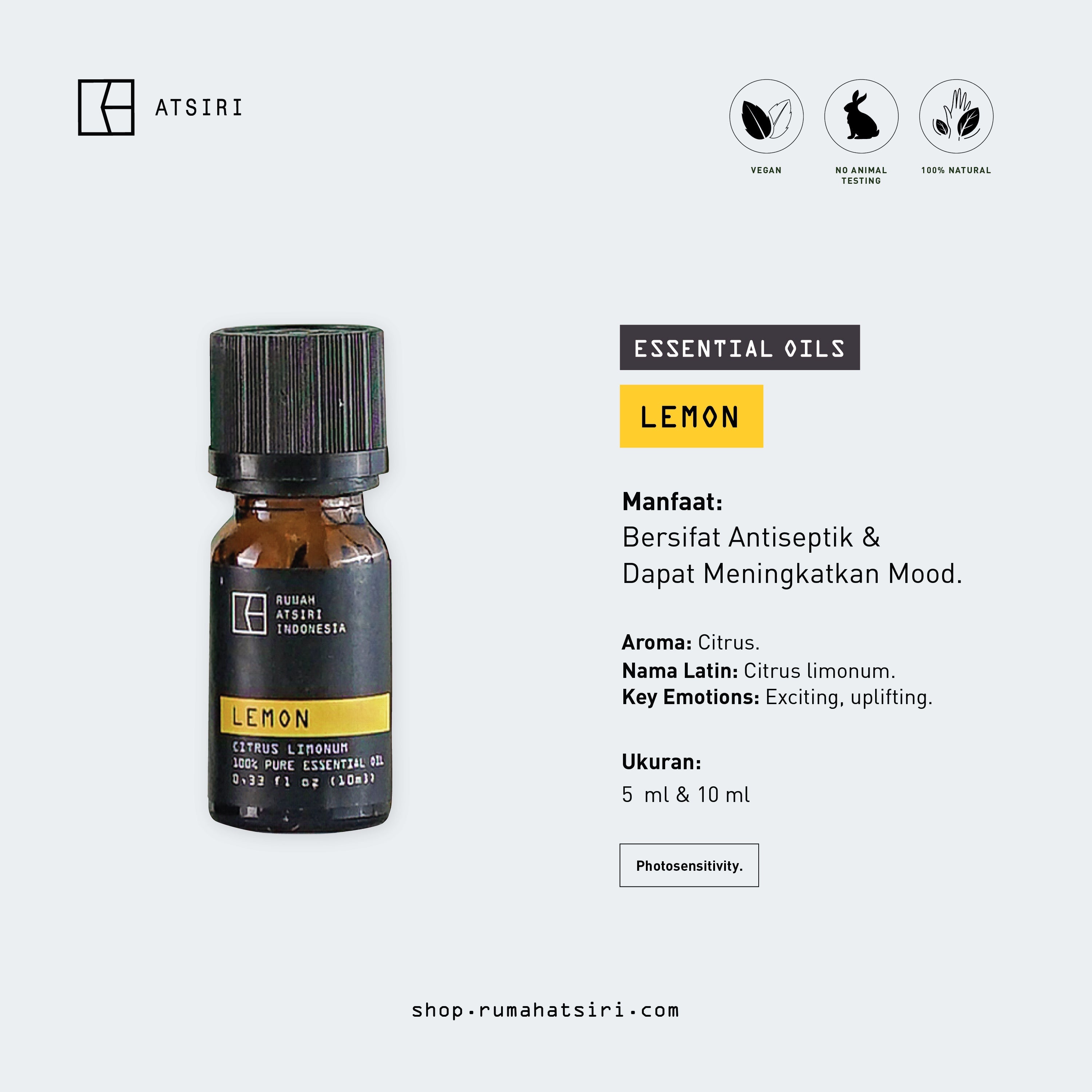 Lemon Essential Oil - Rumah Atsiri – Atsiri Shop