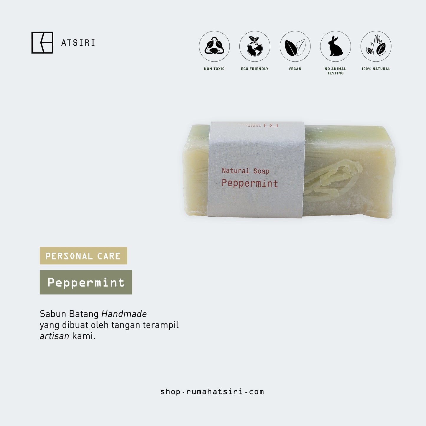 Peppermint Artisan Hand-made Soap Bar